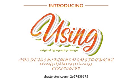 Using Font – Stylish Script Typeface with Bold Modern Brush Lettering