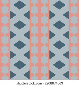 Verwendung von hellanfarbenem Schatten, der aus rosa, grauem und grünem Stoff besteht, um eine geometrische Vektorgrafik abstrakter nahtloser Muster für die Verwendung als Hintergrundbild zu erstellen.