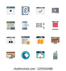 using icon set. vector set about smartphone, browser, laptop and tablet icons set.