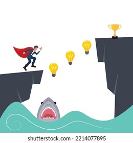 Using Innovation To Cross The Industry Chasm Vector Concept Illustration