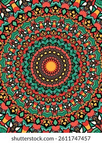 Using a Kaleidoscopic Mandala Pattern to Decorate Your Home and Practice Mindful Meditation
