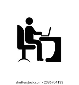 Using laptop vector illustration on white background
 icon editable stroke, sign, symbol outline line button isolated on white