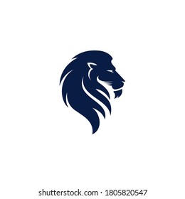 using the lion head concept with a dark blue base color