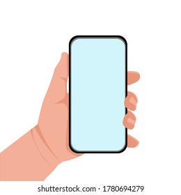 Using a mobile phone in hand