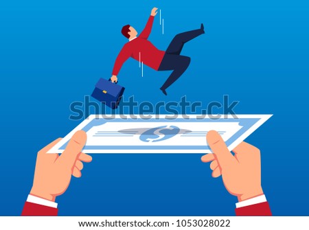Using money to save the falling businessman