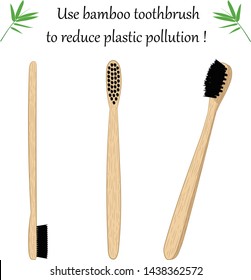 Using a natural biodegradable bamboo toothbrush helps reduce pollution of the oceans and land with plastic