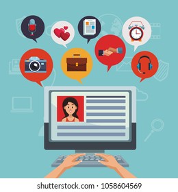 Using PC for check social media