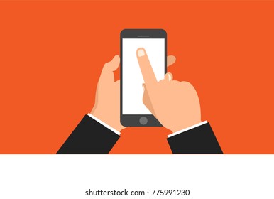 Using phone illustration