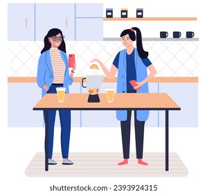 Using phone. Vector illustration. Cellphones provide access to cyberspace and digital networks People connect with others through mobile phone networks Applications on smartphones enhance digital