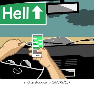 Using a phone while driving can cause accidents and can be fatal.