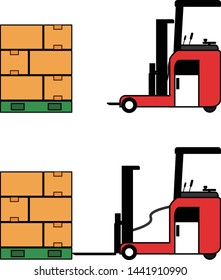 I'm using a reach forklift, and I'm carrying luggage.