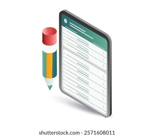Using the tablet application to fill in data