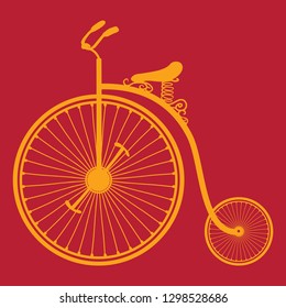 using a vintage bicycle as a pattern and repeating in Indian folk painting - kalamkari