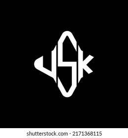 USK letter logo creative design with vector graphic