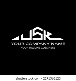 USK letter logo creative design with vector graphic