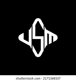 USM letter logo creative design with vector graphic