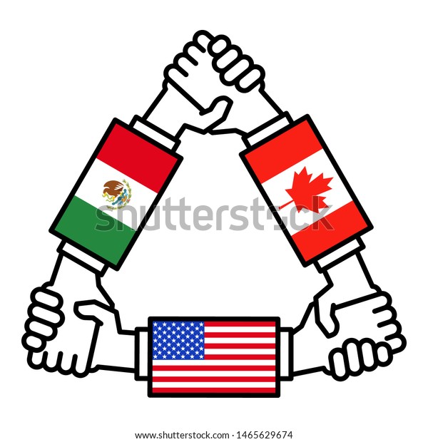 Usmca Usa Mexico Canada Trade Agreement Stock Vector (Royalty Free ...