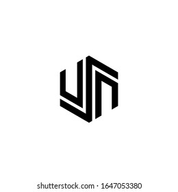 USN Letter Logo Design polygon Monogram Icon Vector Template