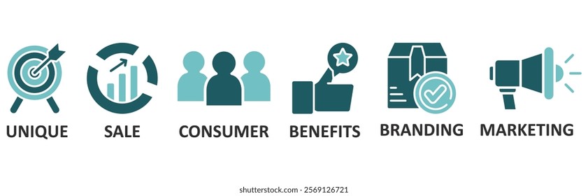USP banner web icon vector illustration concept with icon of education, skill, experience, training, knowledge, diploma	