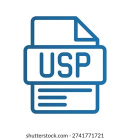 USP Gradient Color Icon Bold gradient icon highlighting unique selling proposition, product differentiation, and competitive advantage.