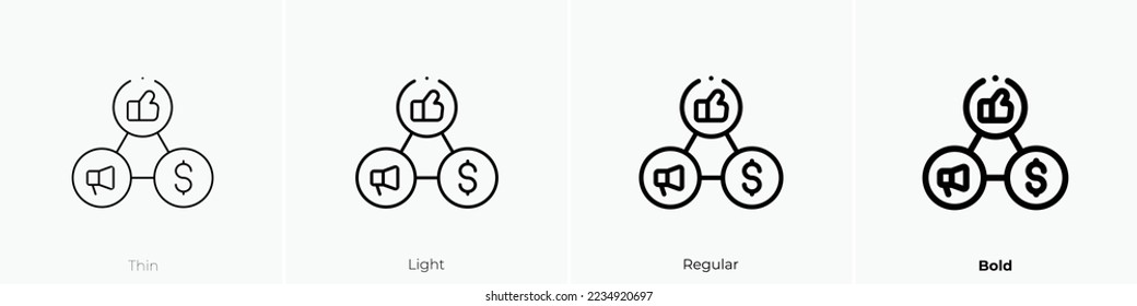icono usp. Diseño delgado, ligero y audaz aislado en un fondo blanco