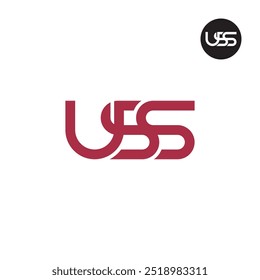 Design de Monograma de Letra de Logotipo USS