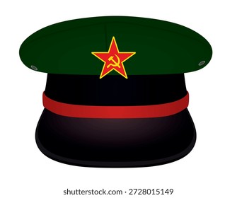 Sombrero comunista de la URSS. Ilustración vectorial