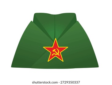 Sombrero comunista de la URSS. Ilustración vectorial