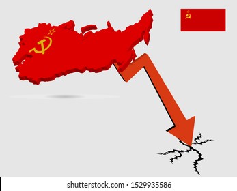 USSR economic crisis concept Vector