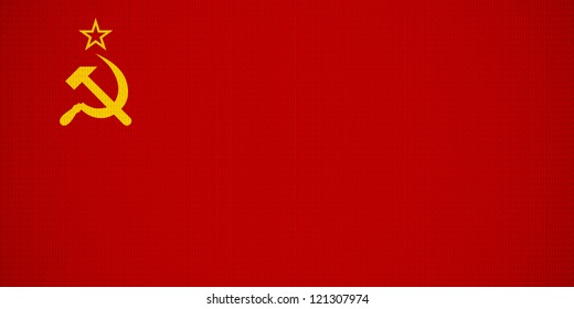 USSR flag made by all specifications. Removable texture effect. EPS10 vector.