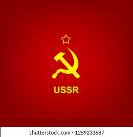 USSR flag. Soviet union vector