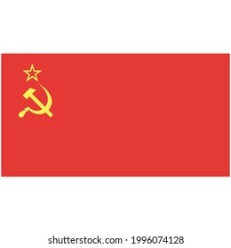 vector de bandera de la URSS, icono de símbolo nacional de la unión soviética