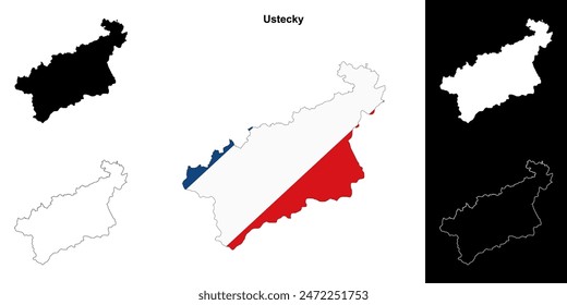 Conjunto de mapas esquemáticos de la región Ustecky
