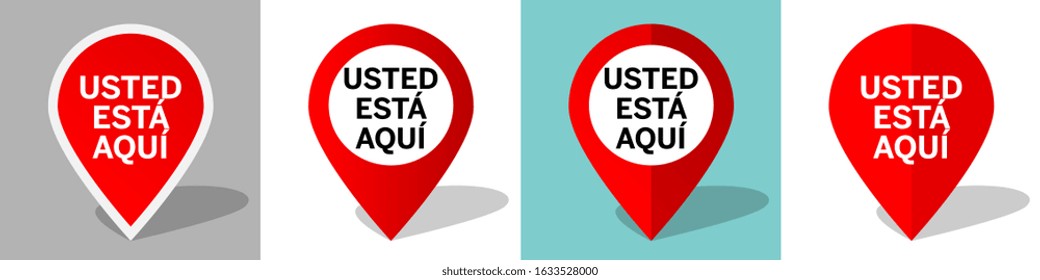 Usted está aquí, You are here in spanish language
