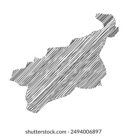 Usti Nad Labem Czech Republic Regions thread map line vector illustration