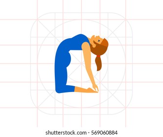 Ustrasana Pose Icon