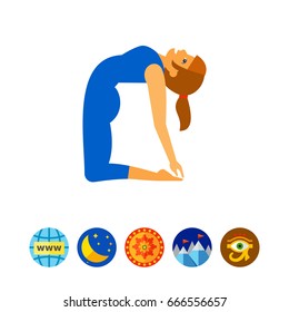 Ustrasana Pose Icon