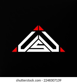 USU letter logo creative design with vector graphic, USU simple and modern logo.