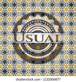 Usual arabesque badge. arabic decoration.