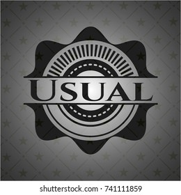 Usual black badge