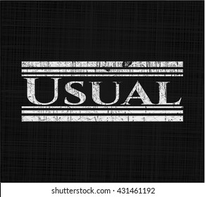 Usual chalkboard emblem