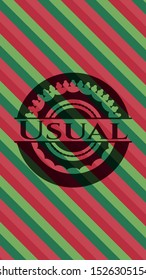 Usual christmas emblem background. Vector Illustration. Detailed.
