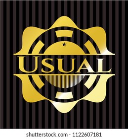 Usual golden emblem or badge