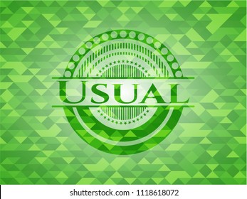 Usual green mosaic emblem