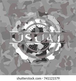 Usual grey camo emblem