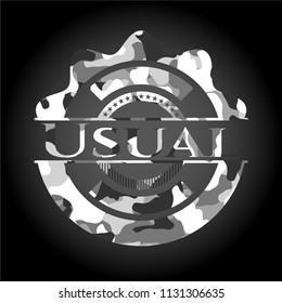 Usual grey camouflage emblem
