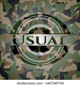 Usual on camo pattern. Vector Illustration. Detailed.