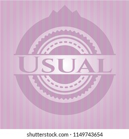 Usual pink emblem