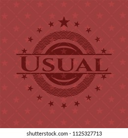 Usual realistic red emblem