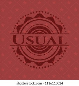 Usual red emblem